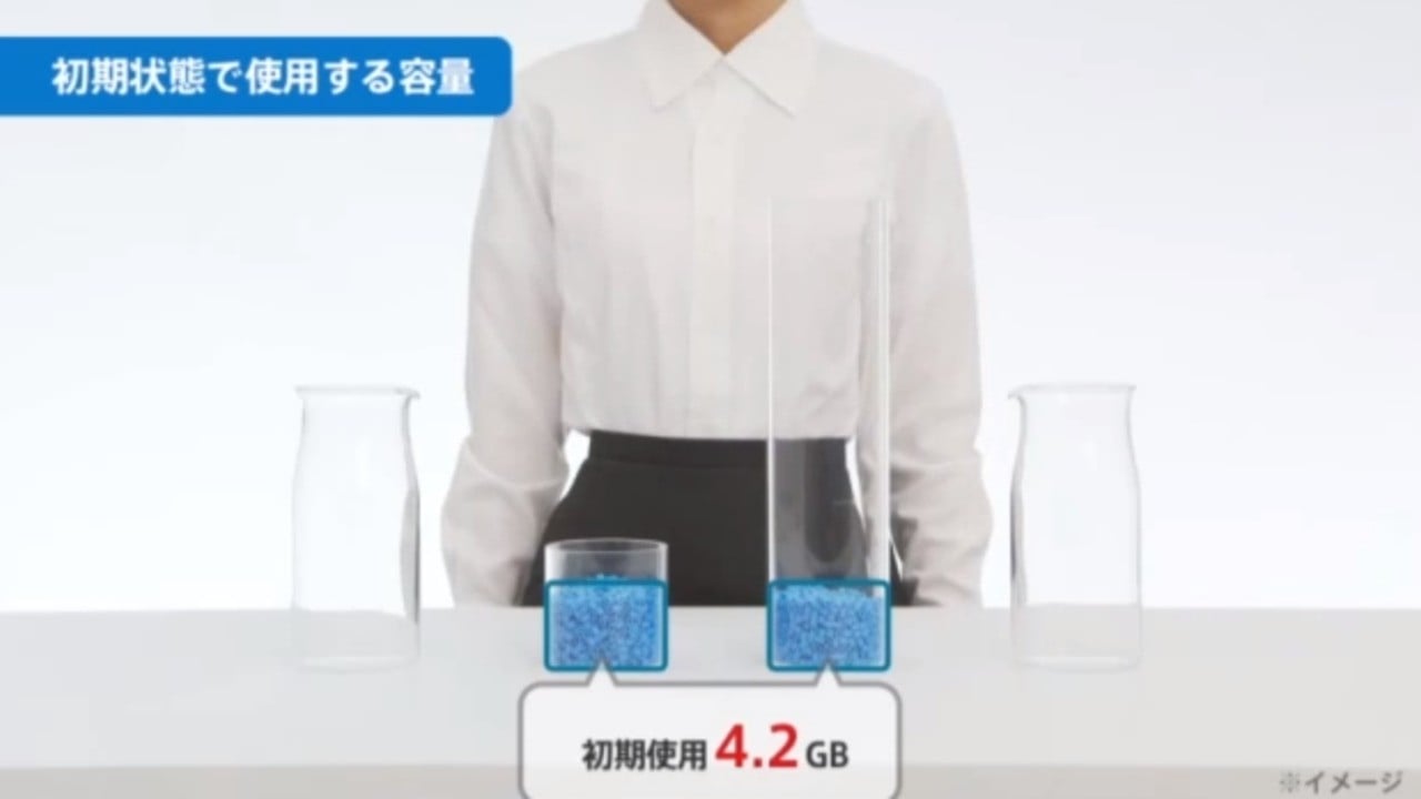 Wii U Basic にはダウンロードしたソフトウェアを 3GB しか保存できません