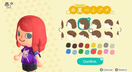 Additional six hairstyle options obtained with mirror (with expanded colors)