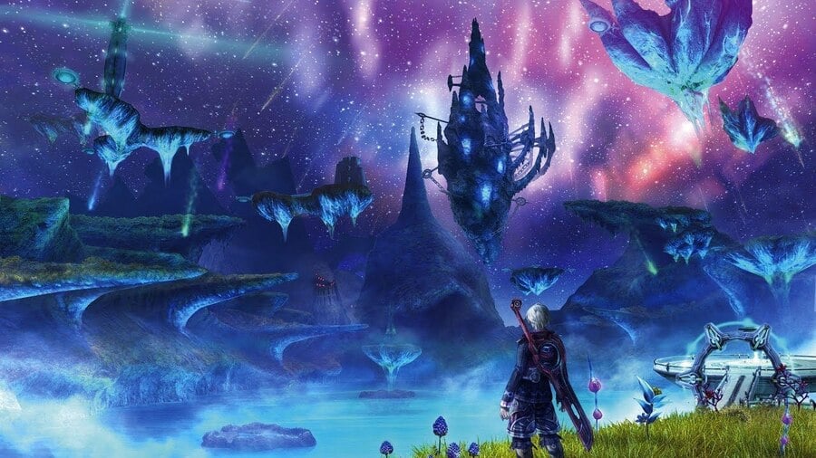 Xenoblade Chronicles Eryth Sea at Night Starshower Shulk