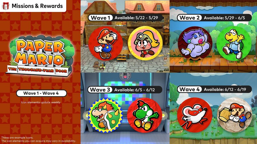 Paper Mario: The Thousand-Year Door icons