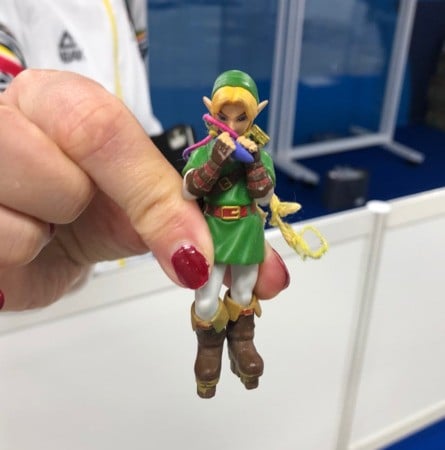 Left: Zelda figurine from the Olympics; Right: Zelda as an official amiibo