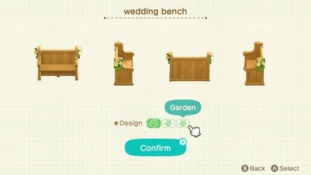 If Reese wants the customised Chic or Garden furniture sets, button-mashing items from the menu isn't an option.
