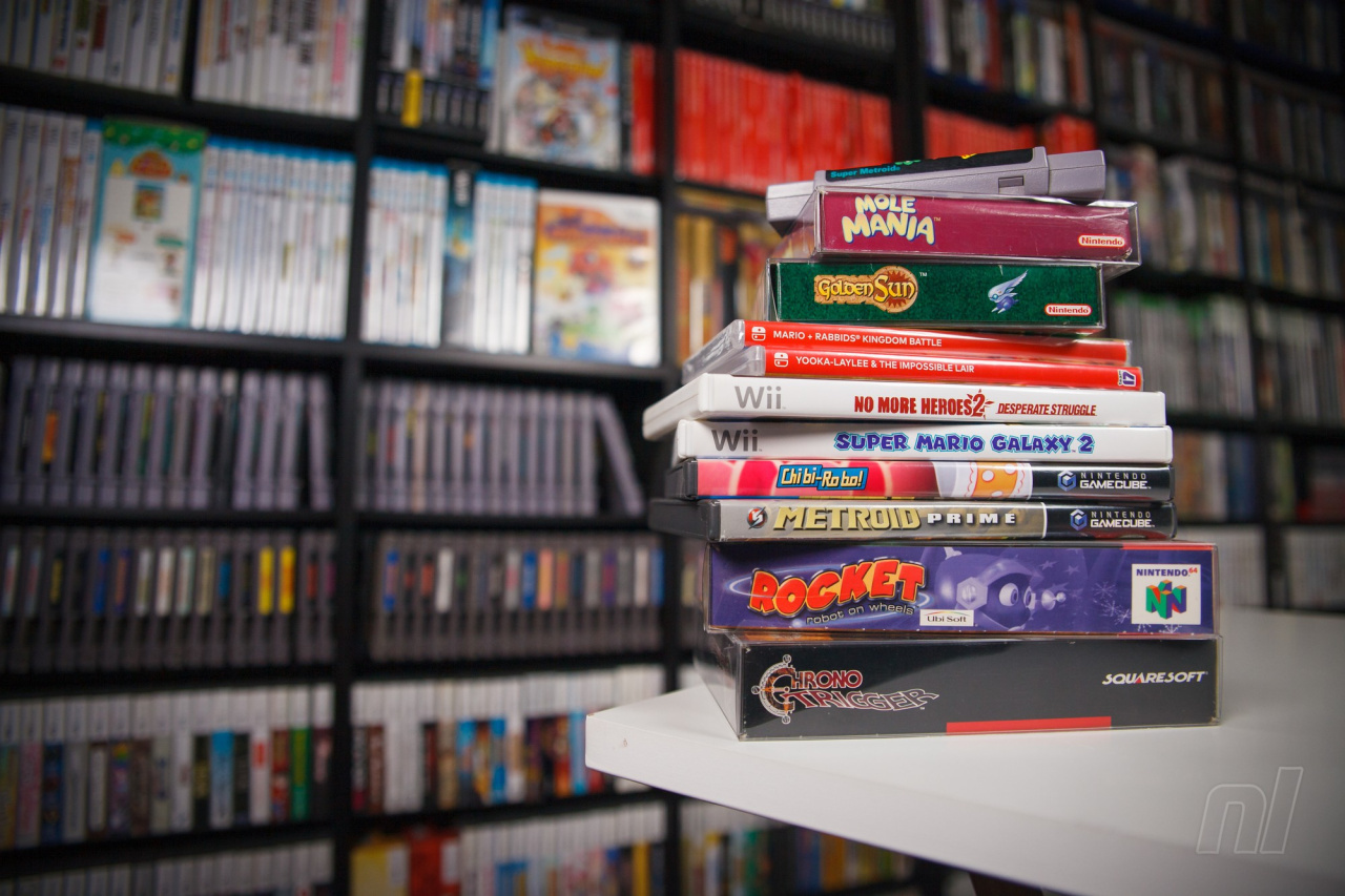 stack of video games