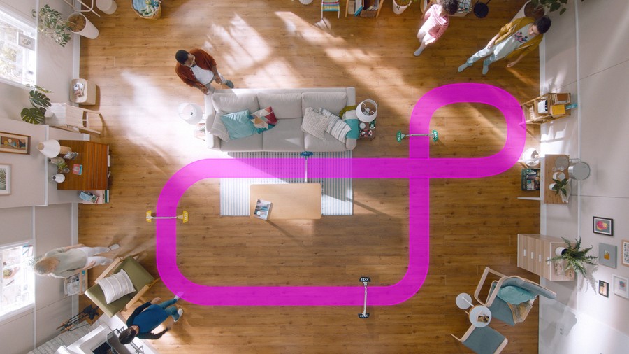 Courses are 'painted' using your car's wheels – a neat touch that encourages you to get creative