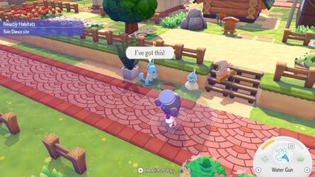 Pokémon Pokopia Squirtle eating