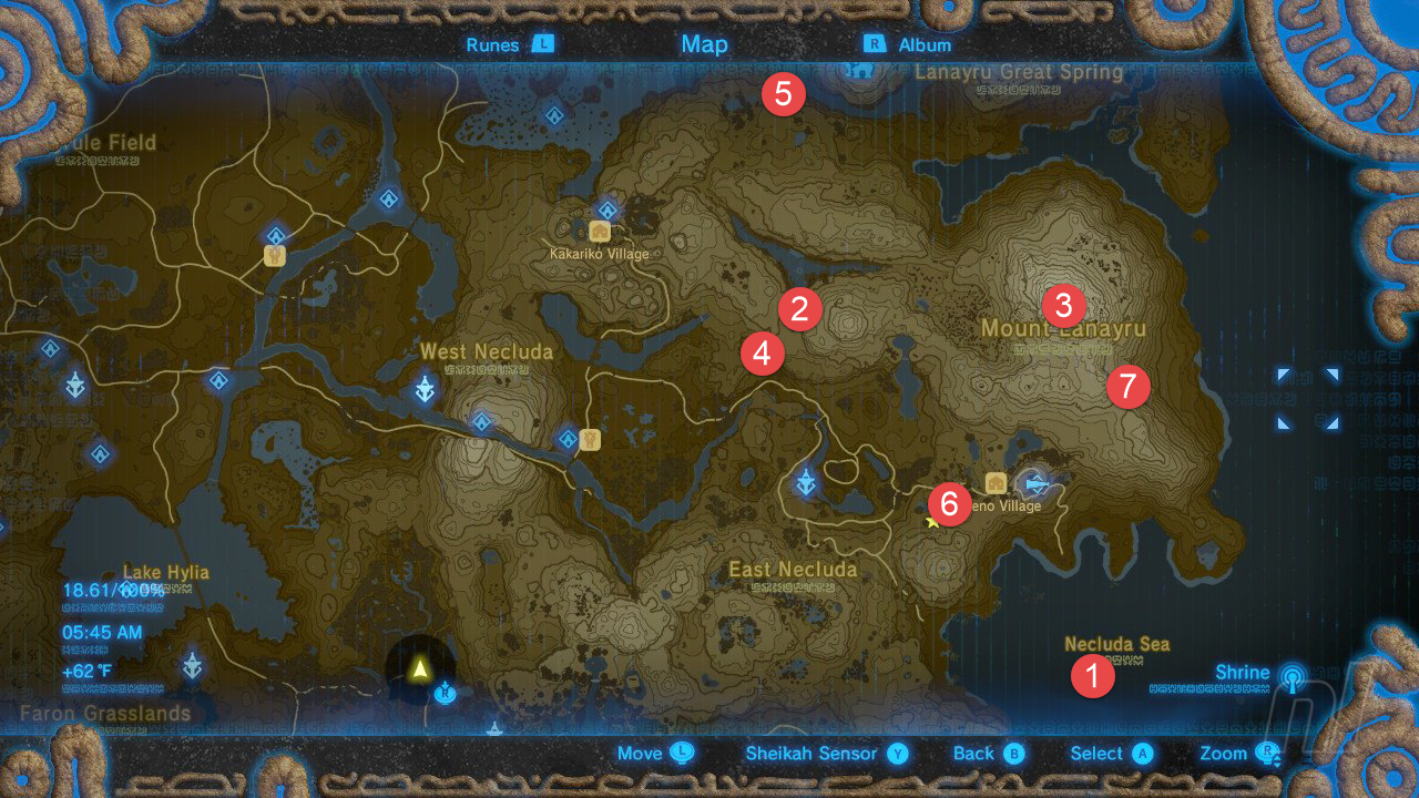 Zelda: Breath Of The Wild: All Shrine Locations And Maps