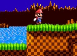 Mario Infiltrates Sonic's First Adventure In Somari The Adventurer