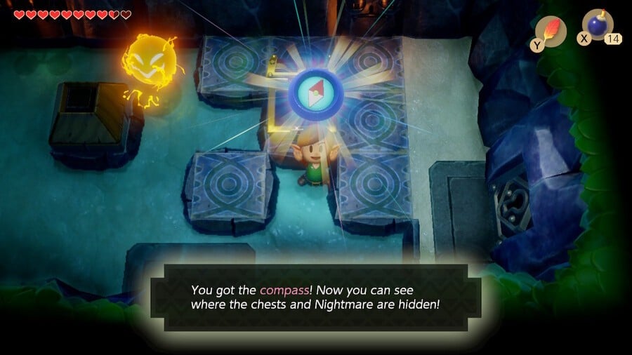 Link recieves the dungeon's compass