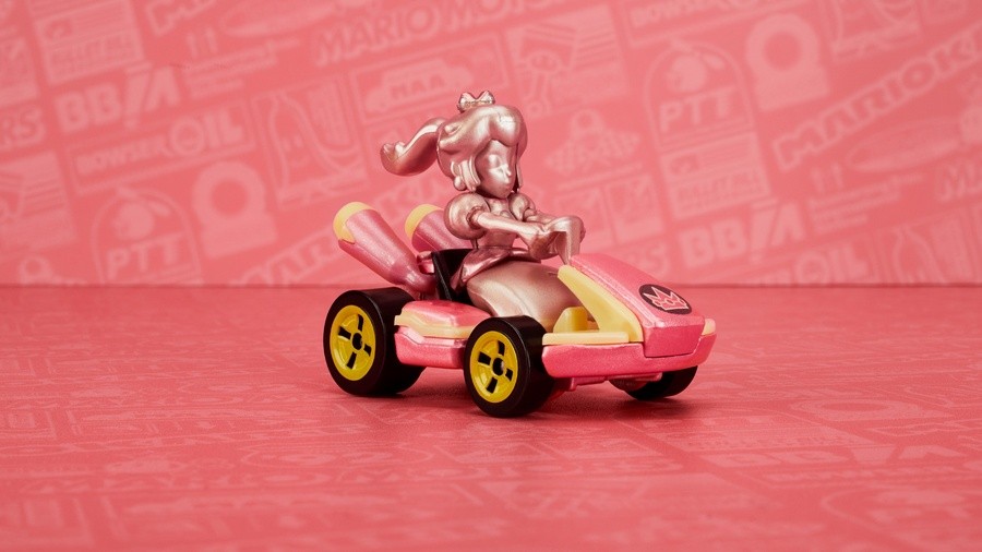 Mattel agrega melocotón rosa dorado a su línea Mario Kart Hot Wheels