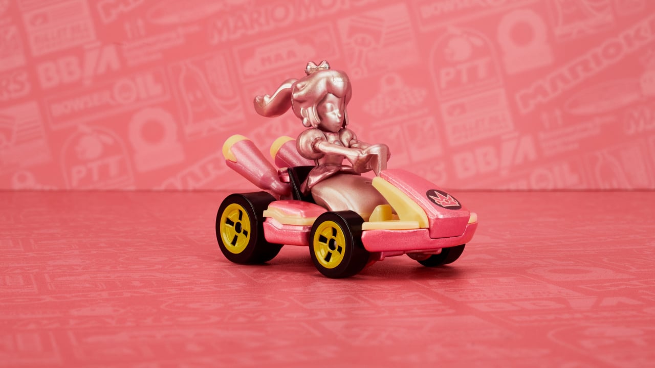 Mattel Unveils SDCC Exclusive Pink Gold Peach Hot Wheels Racer Inspired by Mario Kart Series