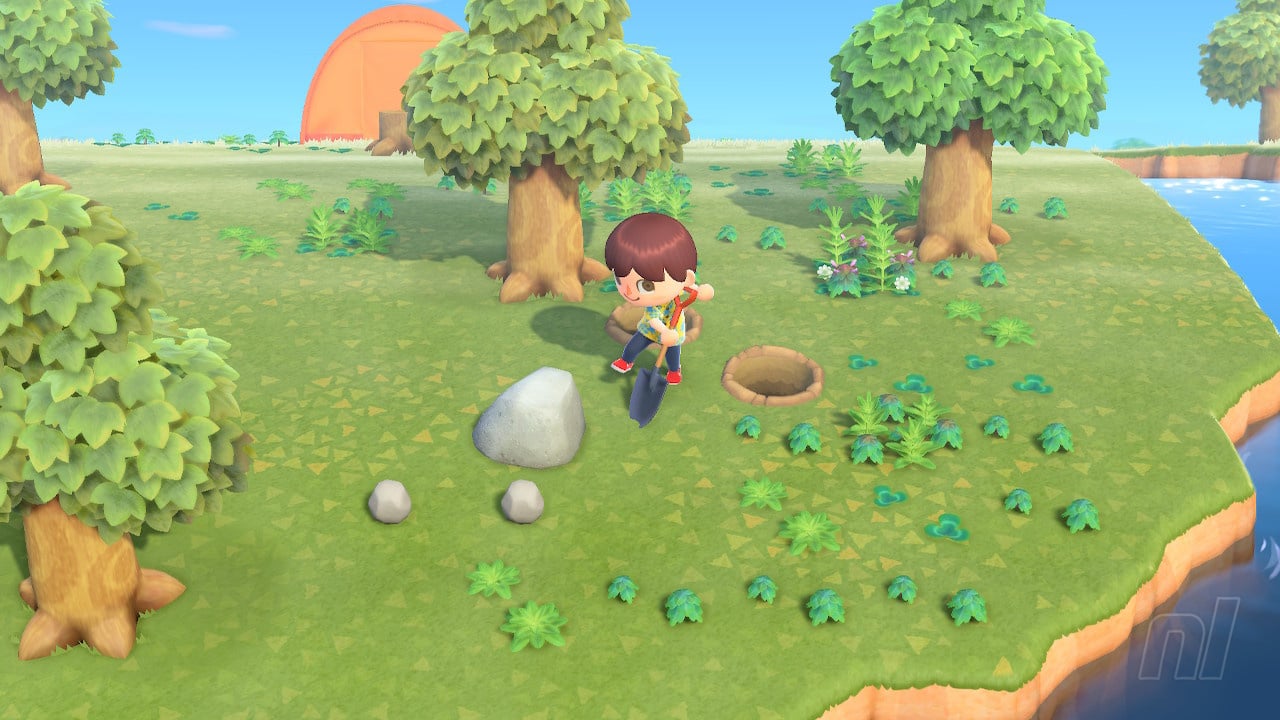 Animal Crossing: New Horizons: Rock Trick - How To Get 8 Things From Rocks  - Clay, Stones, Bells And Rock Respawns | Nintendo Life