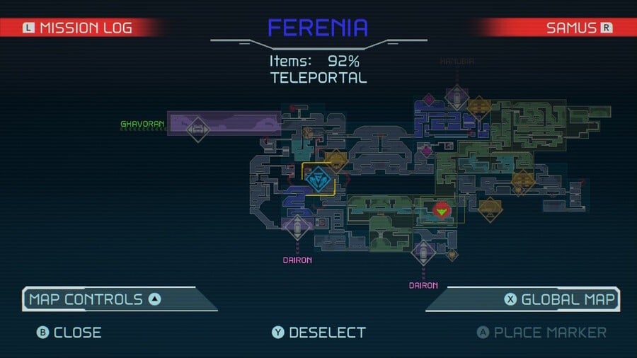 Metroid Dread Ferenia Teleporter Locations