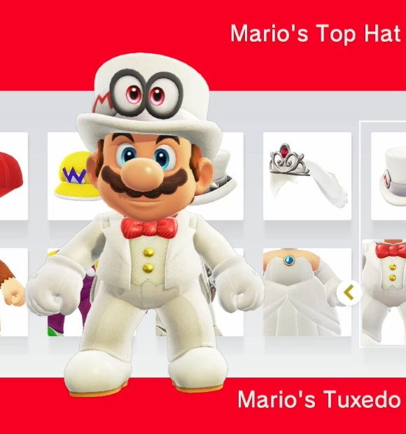 Super Mario Odyssey White Tuxedo Wedding Mario Amiibo Nintendo Switch 3DS  WiiU