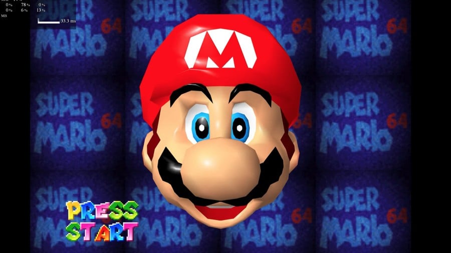 Look how clear and shiny Mario's face is!