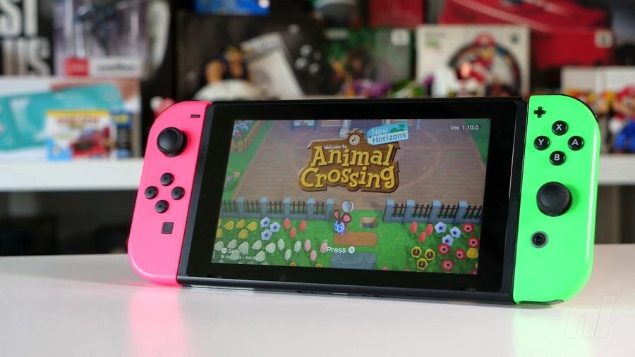 NIntendo Switch playing Animal Crossing