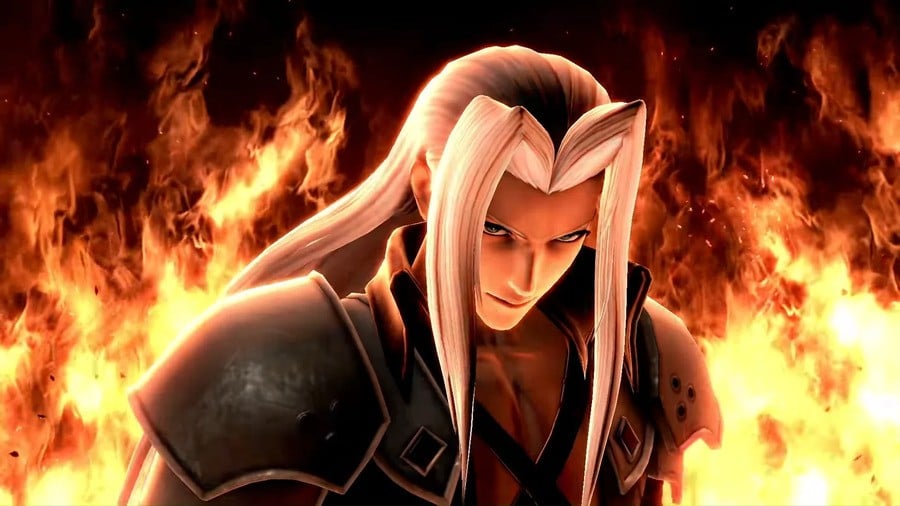 Sephiroth visto em Super Smash Bros.  Final