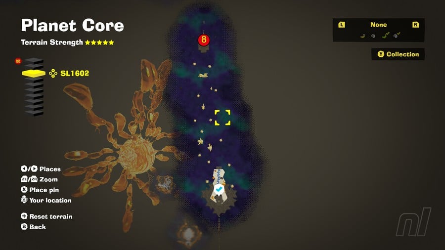 Planet Core Banandium Gems SL1602 Map