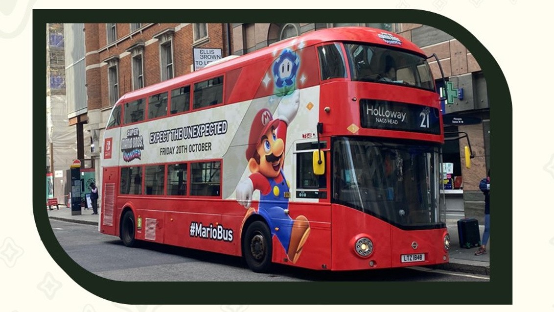 Nintendo UK Launches Super Mario Bros. Wonder Bus Spotting Competition In London