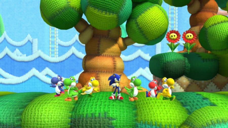 Sonic meets Yoshi in this new level