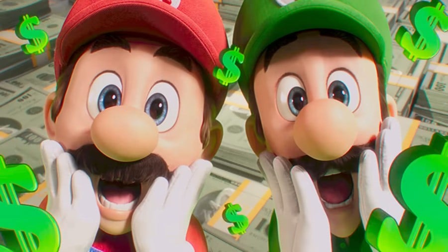 Super Mario Bros Movie Mario Luigi Dollar Signs