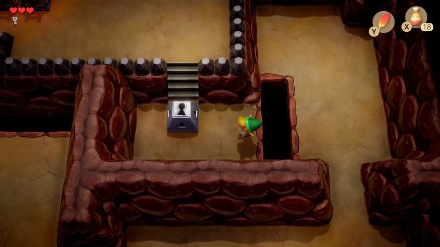 Lock Block in Tail Cave before Nightmare Key