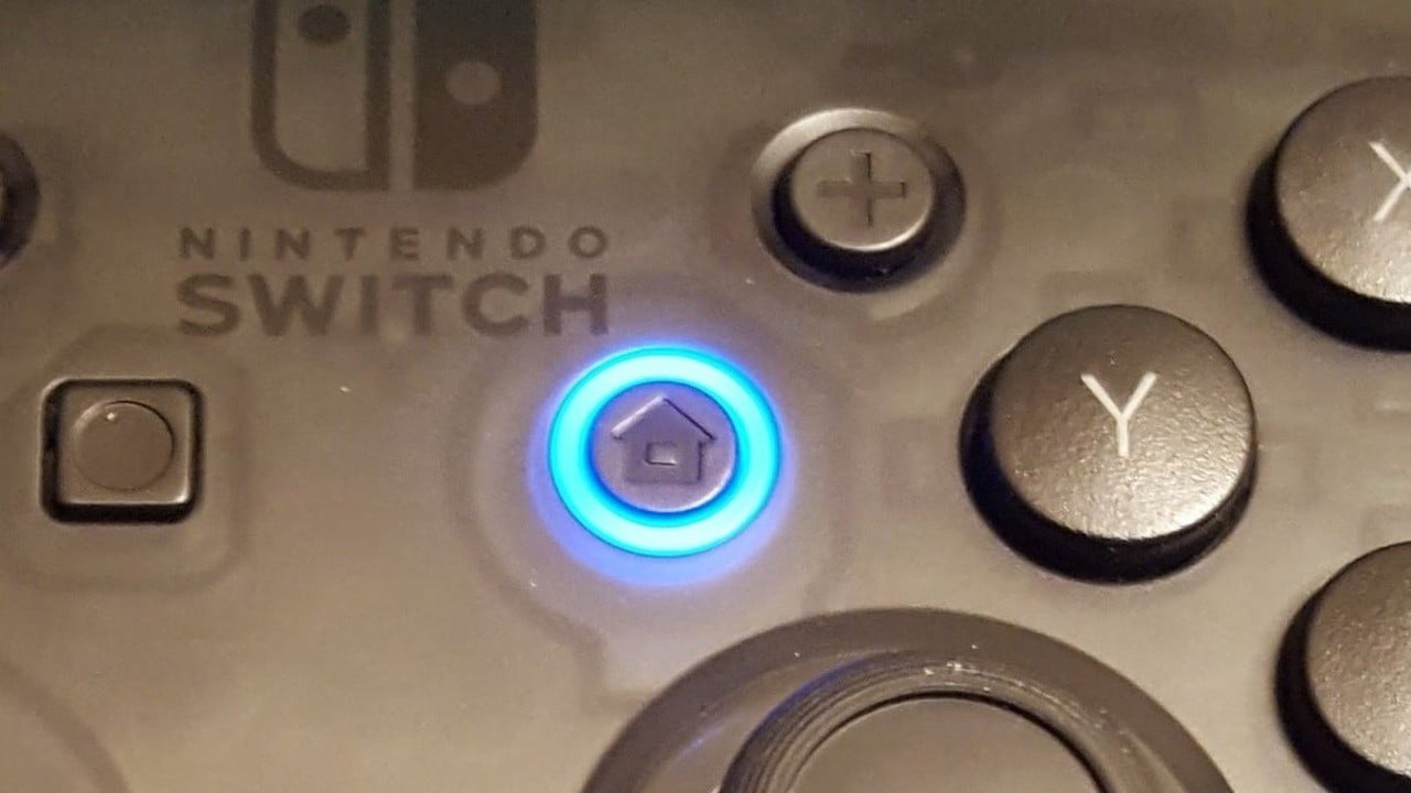 blue light nintendo switch pro controller