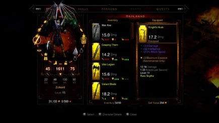 Diablo III Switch Screenshot Small Text