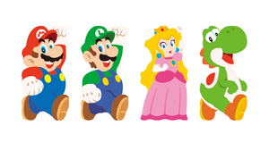 Mario, Luigi, Peach, Yoshi (Blocks) amiibo