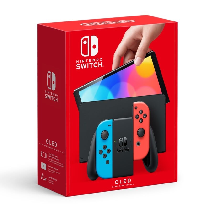 NintendoSwitchOLEDmodel PackageArt Neon