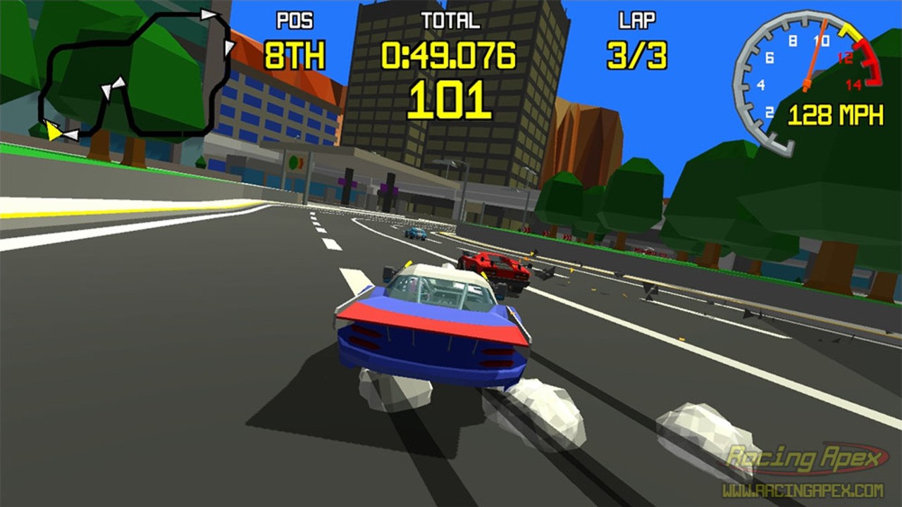 Racing Apex與Mario Kart戰鬥融合了Virtua Racing，它正在向Wii U比賽