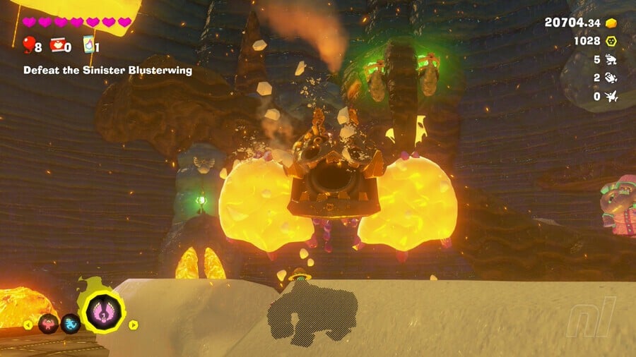 Donkey Kong Bananza Sinister Blusterwing Tempest Layer Boss