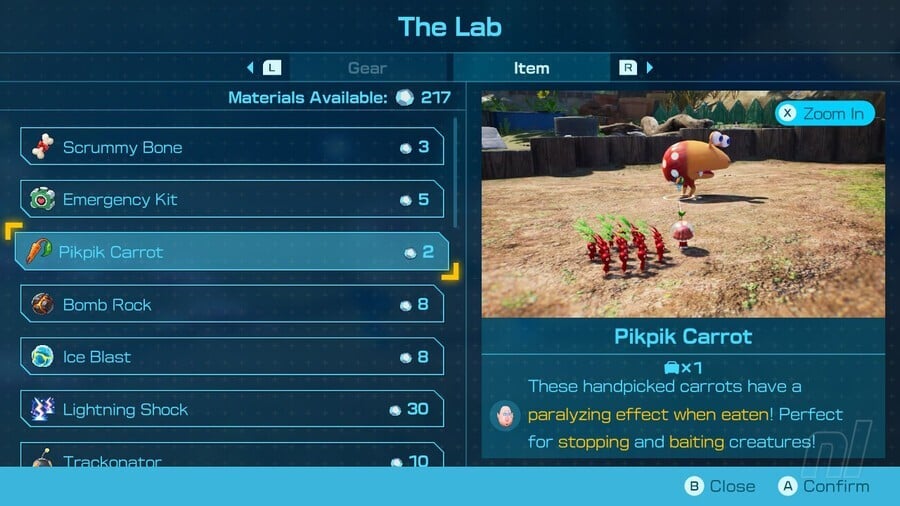 Pikmin 4 All Gear & Item upgrades