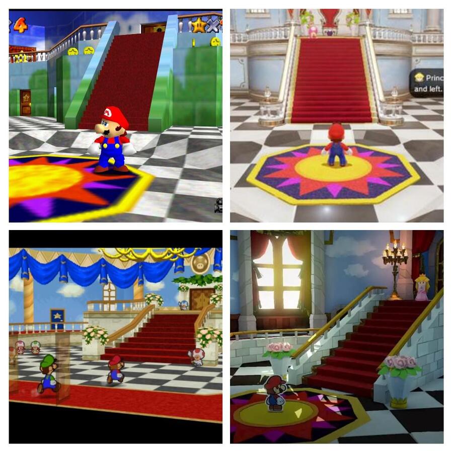 Peach's Castle over the years