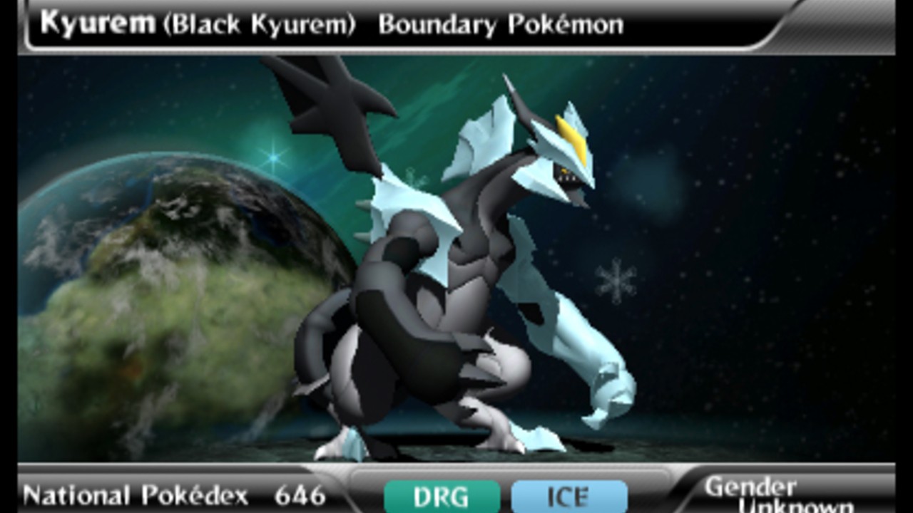 Pokemon Black and White Kyurem Encounter Exclusive Gameplay 