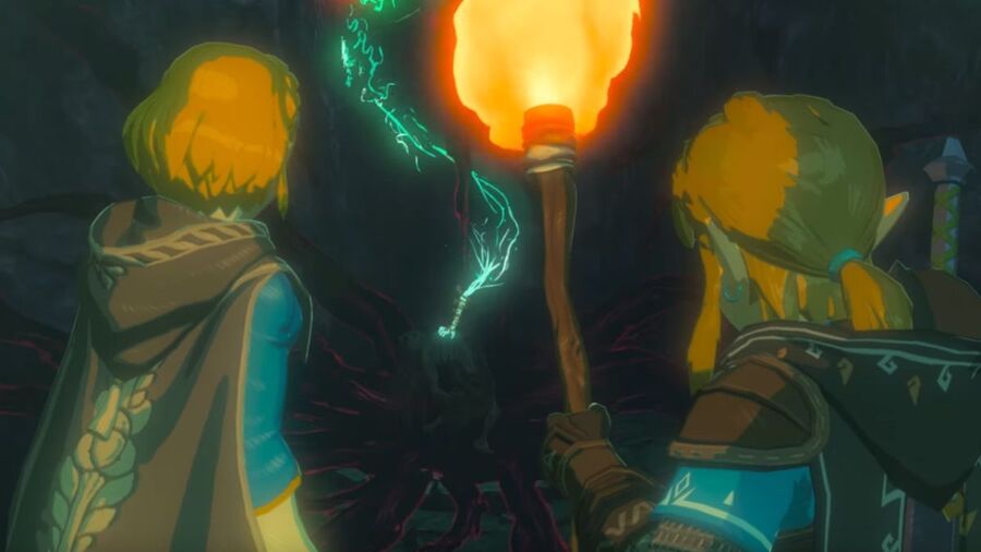 Breath Of The Wild 2 Link And Zelda With A Torch