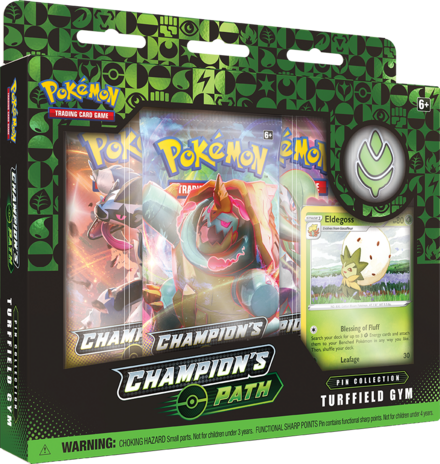 Pokemon TCG Champion S Path Pin Collection Turffield Gym ProductShot