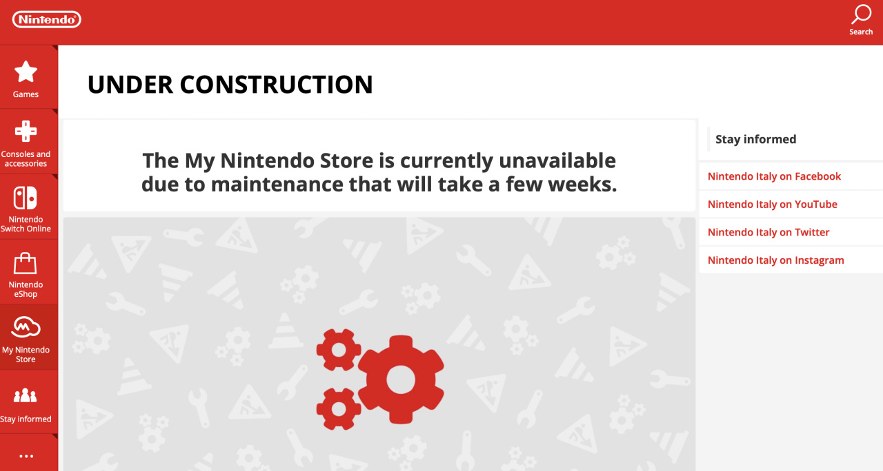 Night spot principle Incorporate My Nintendo Store Down For Maintenance, Possibly For Weeks (EU) | Nintendo  Life