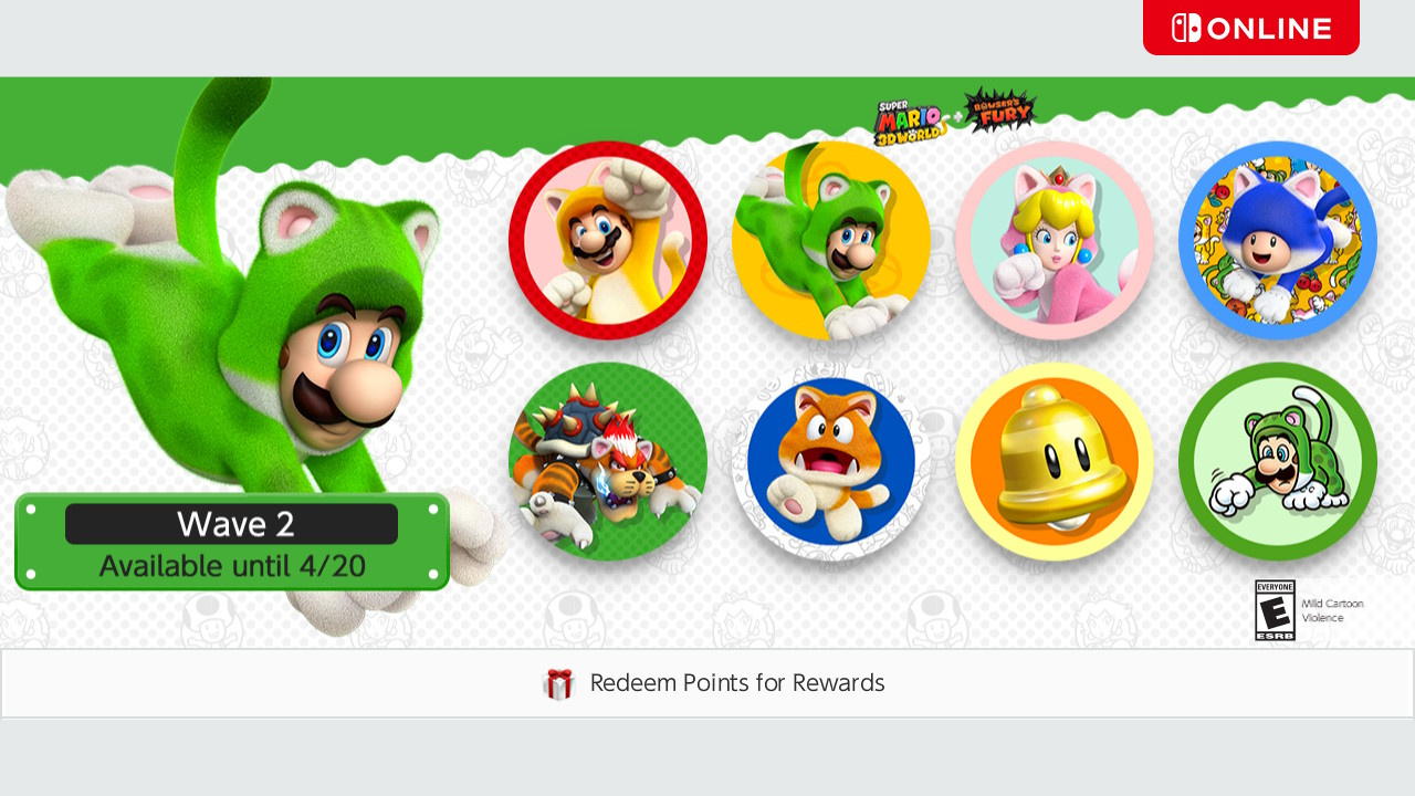 Switch Online's 'Missions & Rewards' Adds Super Mario 3D World +