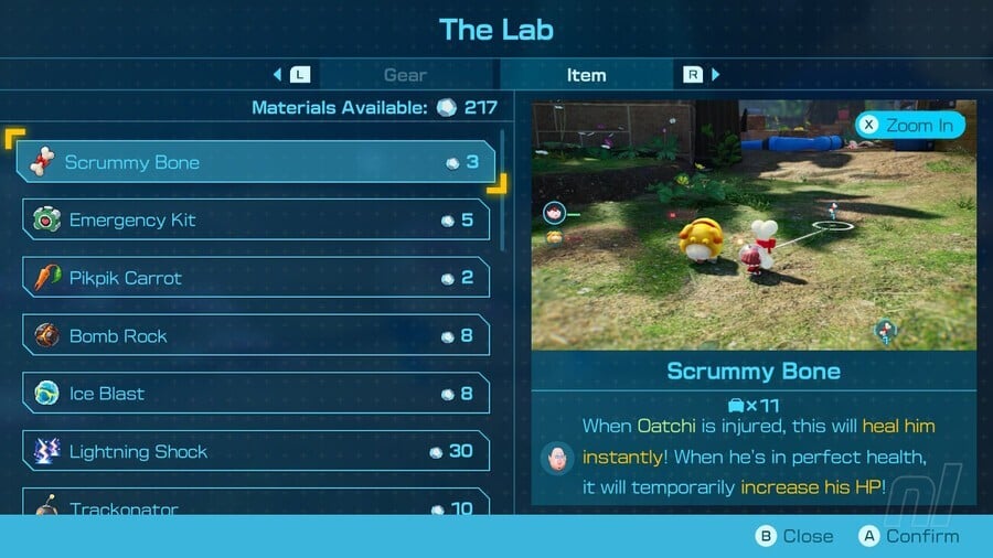 Pikmin 4 All Gear & Item upgrades