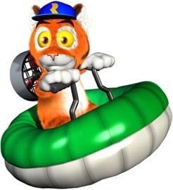 Timber the Tiger as seen in Diddy Kong Racing