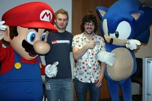 Mario, Ant, Damo, Sonic