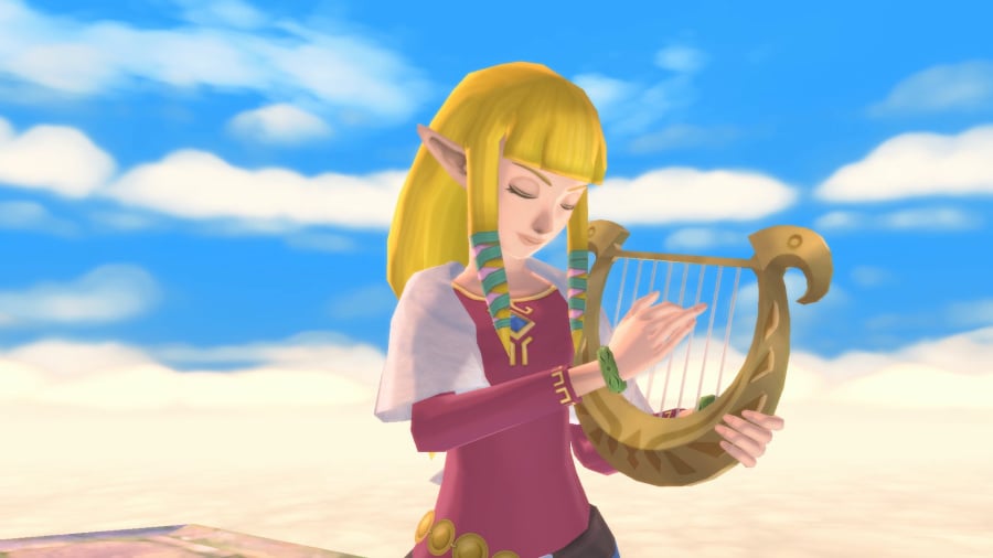 Zelda Skyward Sword Goddess Harp Clouds
