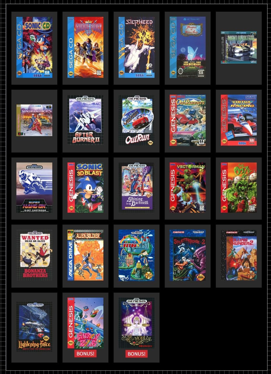 Sega Genesis Mini 2s Full List Of 60 Games 52 Off