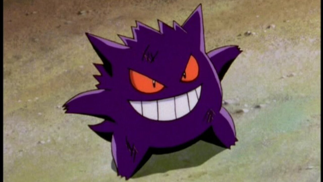 2d Shiny White Gengar Pokemon GIF