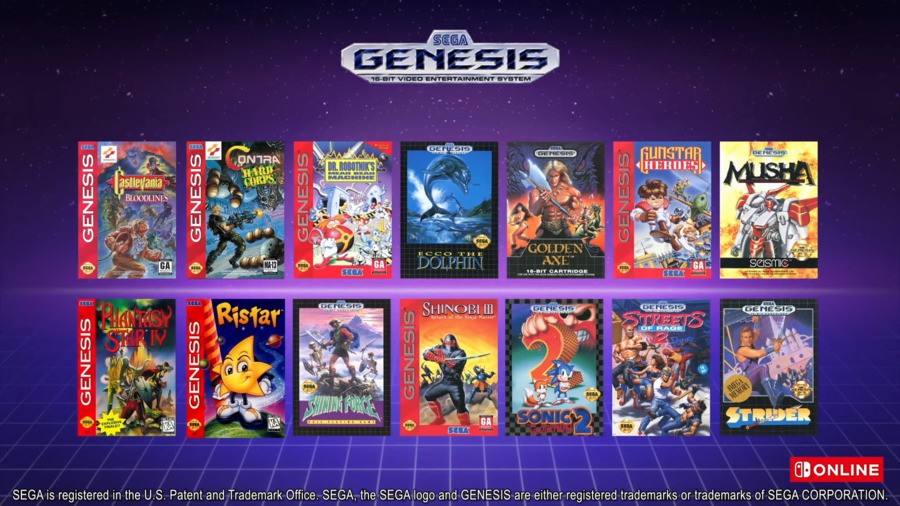 Sega Genesis NSO Games