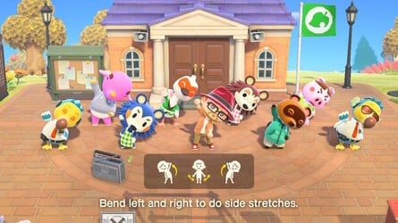 Animal Crossing New Horizons Group Stretching