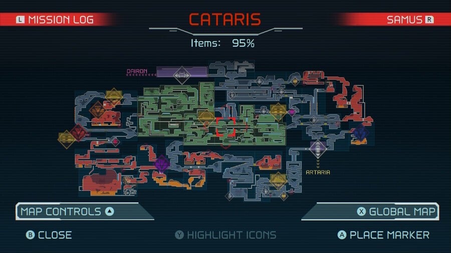 Cataris Area Map Metroid Dread