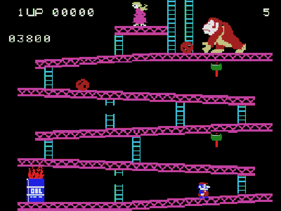 The fabled ColecoVision port of Donkey Kong in all its glory