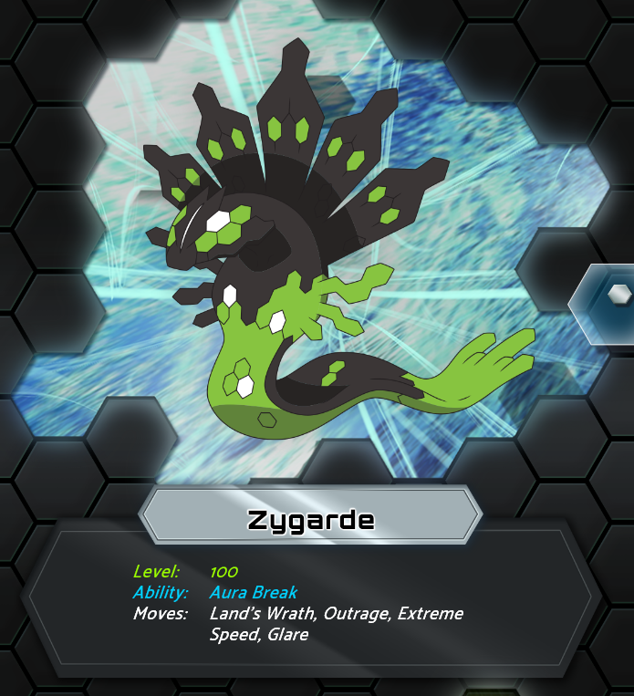 Zygarde, a new Pokemon in Pokemon GO looks as follows (in all