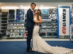 Lovely Couple Gets Wedding Photos Taken In Video Game Store